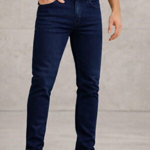 Xhinse Meshkuj Slim Fit – Denim Blu i Errët Klasik