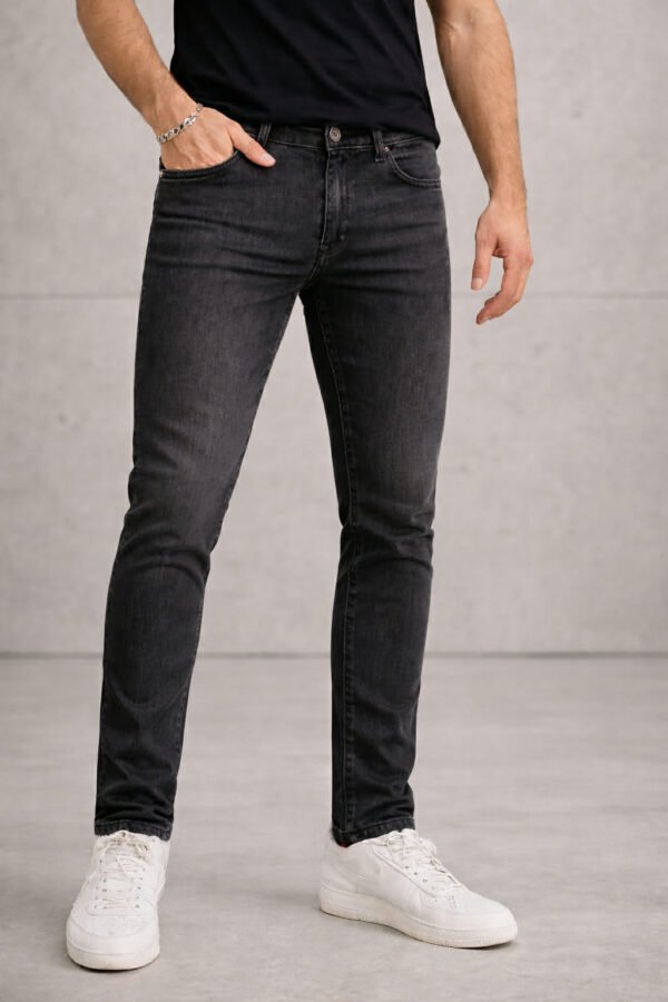 Xhinse Meshkuj Slim Fit – Denim Antracit (Dark Grey) Klasik