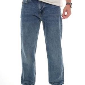 Xhinse Meshkuj Relaxed Fit – Denim Blu Klasik (Vintage Blue)