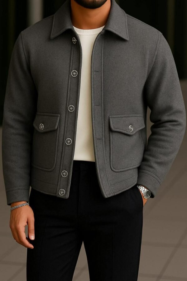 Men’s Premium Wool Overshirt – Urban Classic Edition