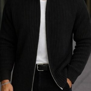 Xhemper Premium Ribbed me Zinxhir Full Zip – Regular Fit