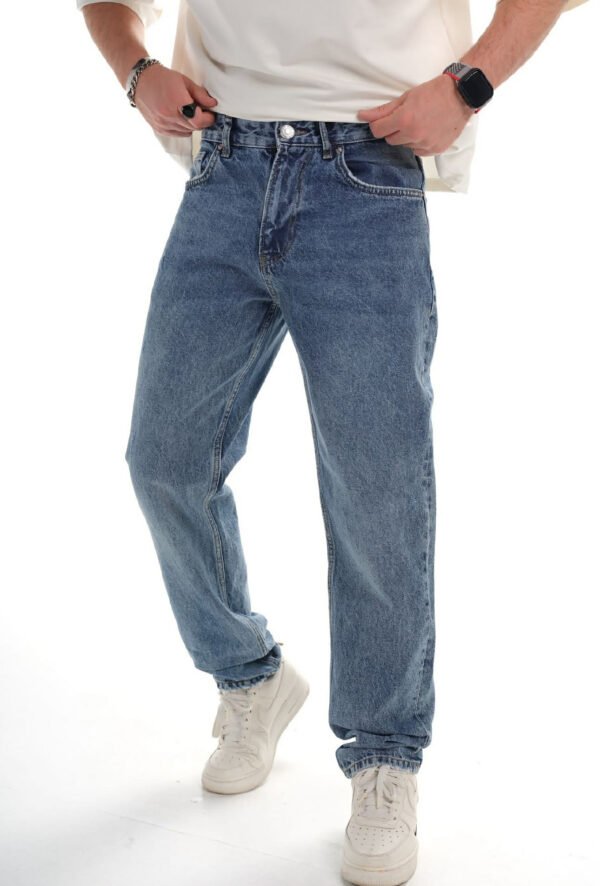 Xhinse Meshkuj Relaxed Fit – Denim Blu Klasik (Vintage Blue)