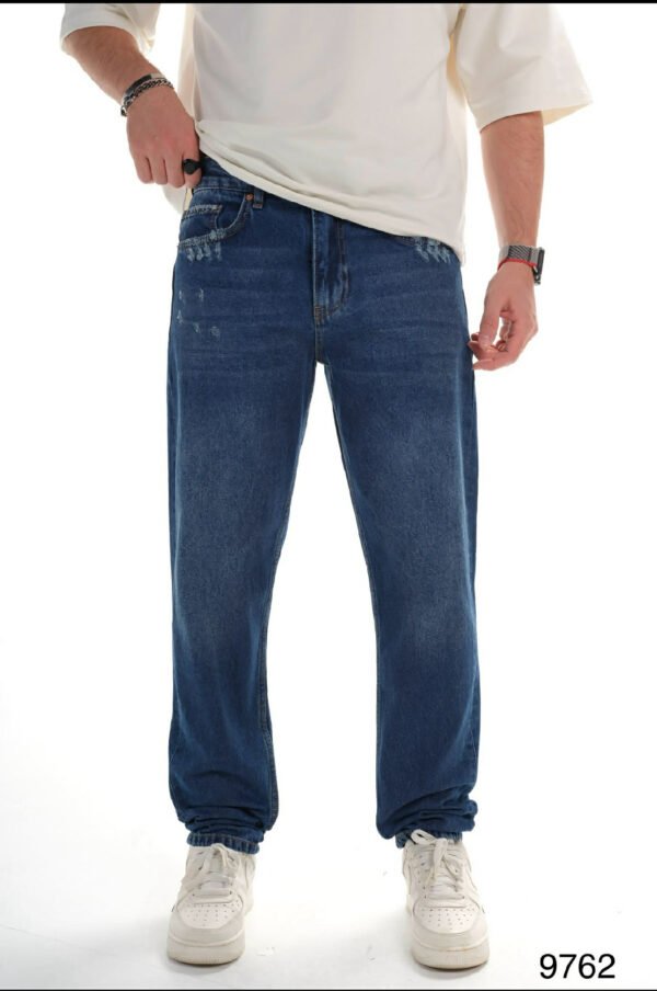 Xhinse Meshkuj Relaxed Fit – Denim Blu i Errët (Dark Blue)