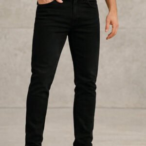 Xhinse Meshkuj Slim Fit – Denim i Zi Klasik