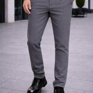 Pantallona Premium Chino – Gri e Errët (Charcoal Grey)