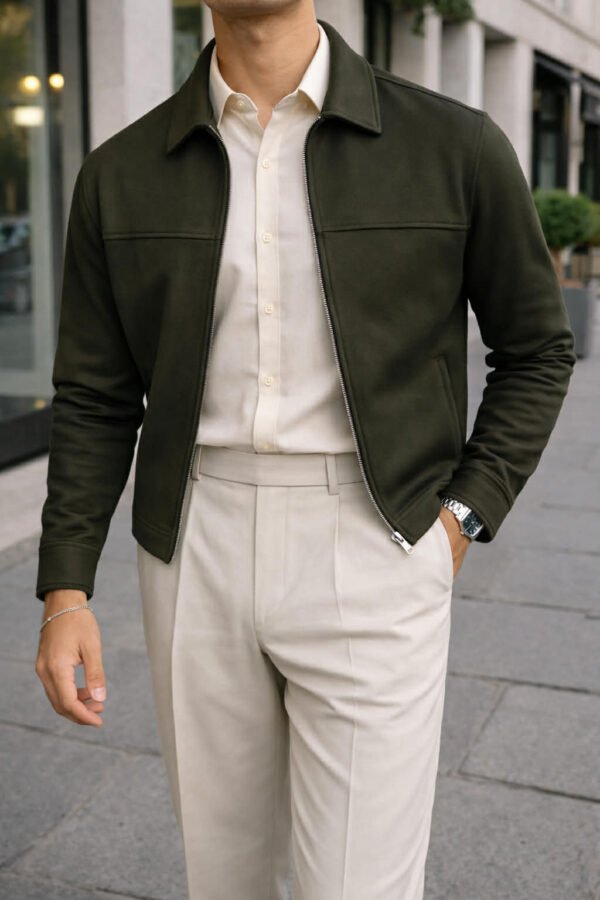 Xhaketë Premium Slim Fit me Zinxhir – Urban Classic Collection