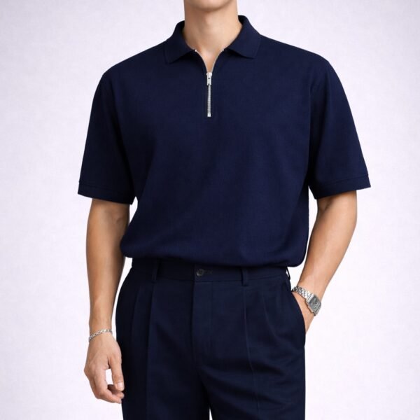 Polo Premium me Zip Metalik – Minimal Elegant Collection