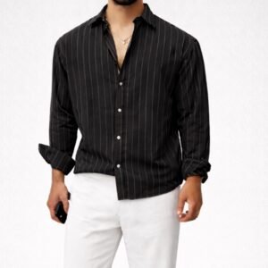 Këmishë Premium me Vija Vertikale – Regular Fit Collection