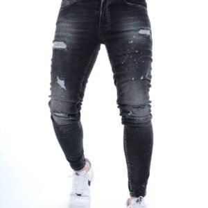 Xhinse Premium Slim Fit me Detaje Distressed & Splash – Stil Urban Modern