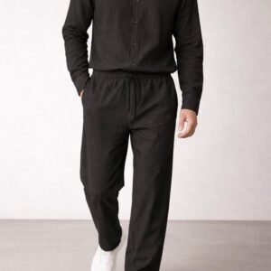 Set Premium Linen (Këmishë + Pantallona) – Elegancë Minimaliste