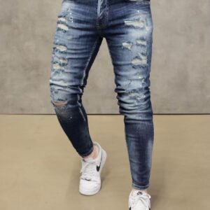 Xhinse Premium Slim Fit Blue Distressed – Stil Modern & Urban