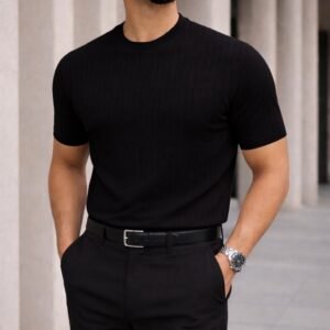 T-Shirt Premium Ribbed Slim Fit – Elegant Minimal