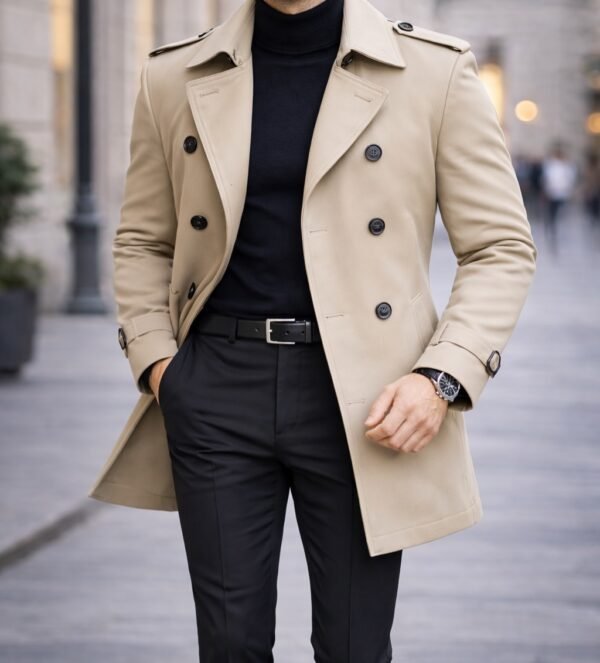 Trench Coat Premium Slim Fit – Koleksioni Urban Elite