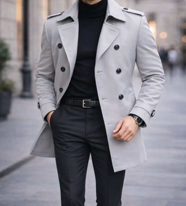 Trench Coat Premium Slim Fit – Koleksioni Urban Elite