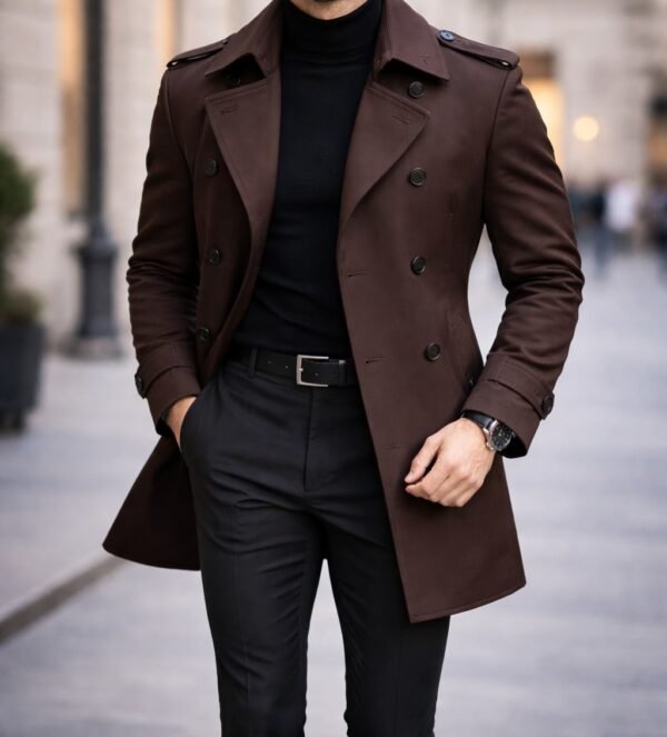 Trench Coat Premium Slim Fit – Koleksioni Urban Elite