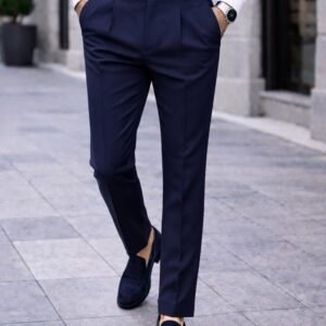 Pantallona Premium Slim Fit – Koleksioni Modern Tailored<span> - </span>33, Blu e Erret