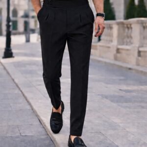 Pantallona Premium Double Button High Waist – Slim Fit Elegante