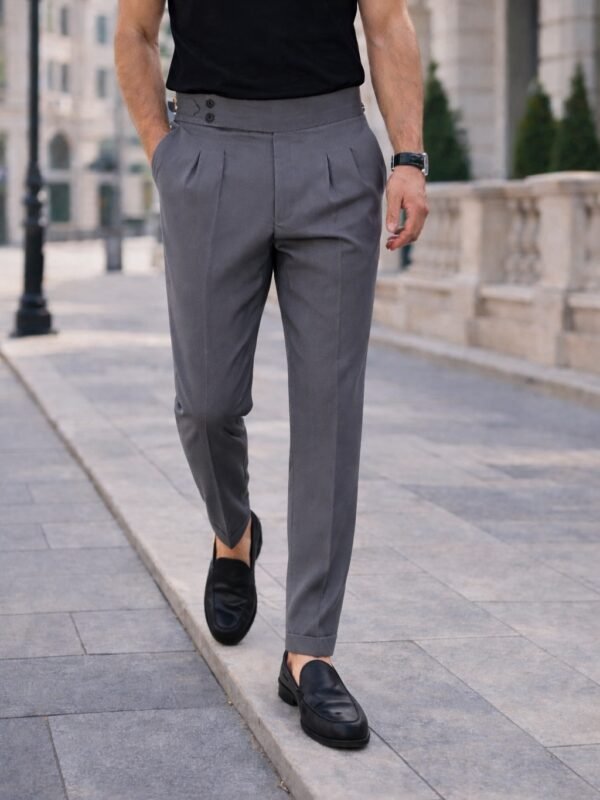 Pantallona Premium Double Button High Waist – Slim Fit Elegante