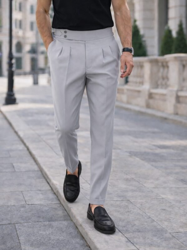 Pantallona Premium Double Button High Waist – Slim Fit Elegante