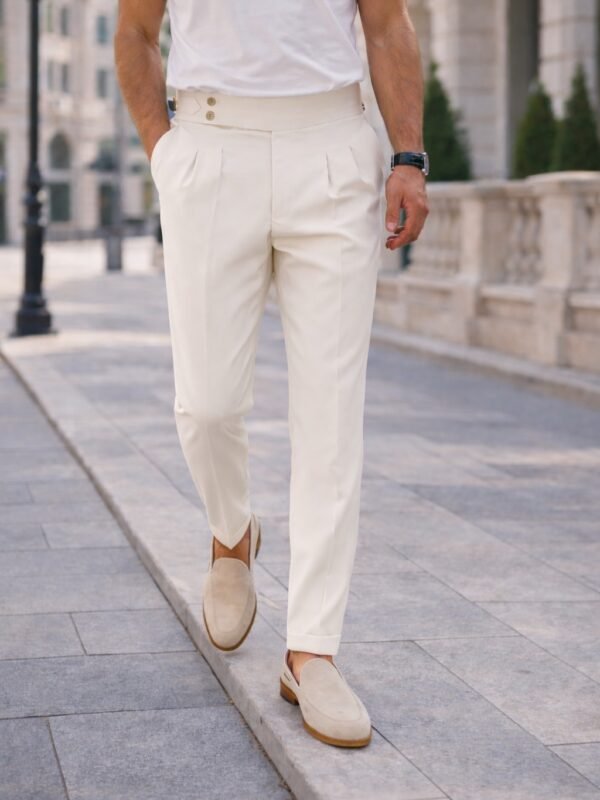 Pantallona Premium Double Button High Waist – Slim Fit Elegante