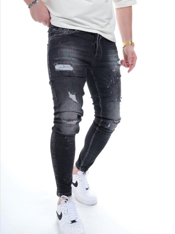 Xhinse Premium Slim Fit me Detaje Distressed & Splash – Stil Urban Modern