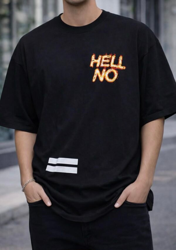 Bluzë Oversize “Hell No” – Street Minimal Vibe