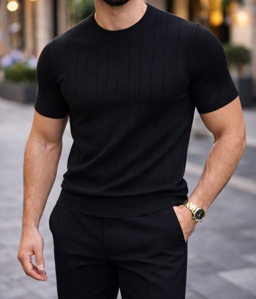 Ribbed Elegance T-Shirt