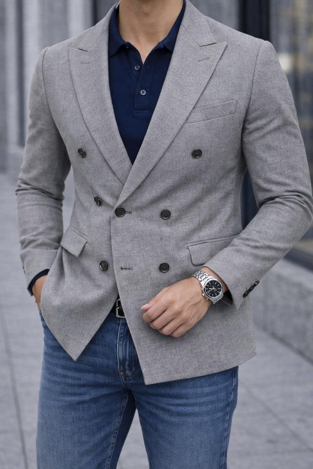 Modern Double-Breasted Blazer Collection