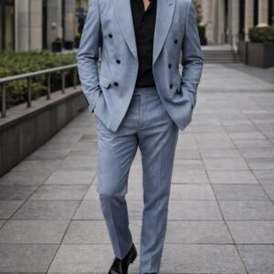 Kostum Ice Blue Elite – Double Breasted Luxury