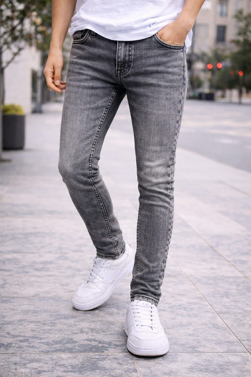 Xhinse Slim Fit Grey Washed – Stil Urban & Modern