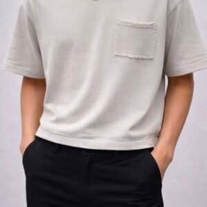 Bluzë Oversize me Xhep Teksturë – Minimal Premium