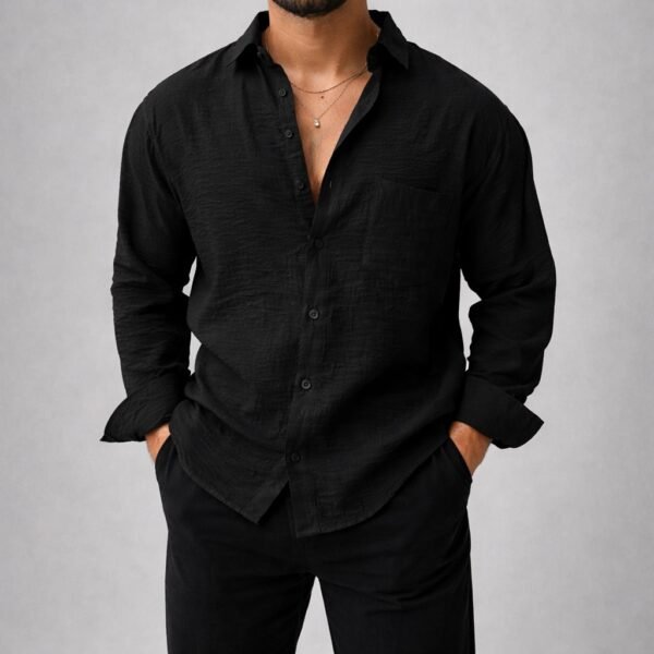 Këmishë Premium Teksture – Minimalizëm Elegant për Çdo Ditë