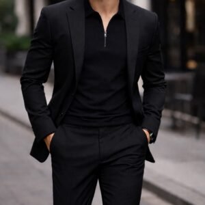 Sako Elegante Slim-Fit – Total Black Premium Look