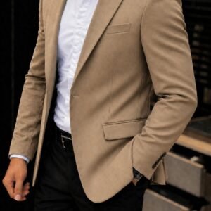 Sako elegante Camel për meshkuj – stil klasik dhe modern