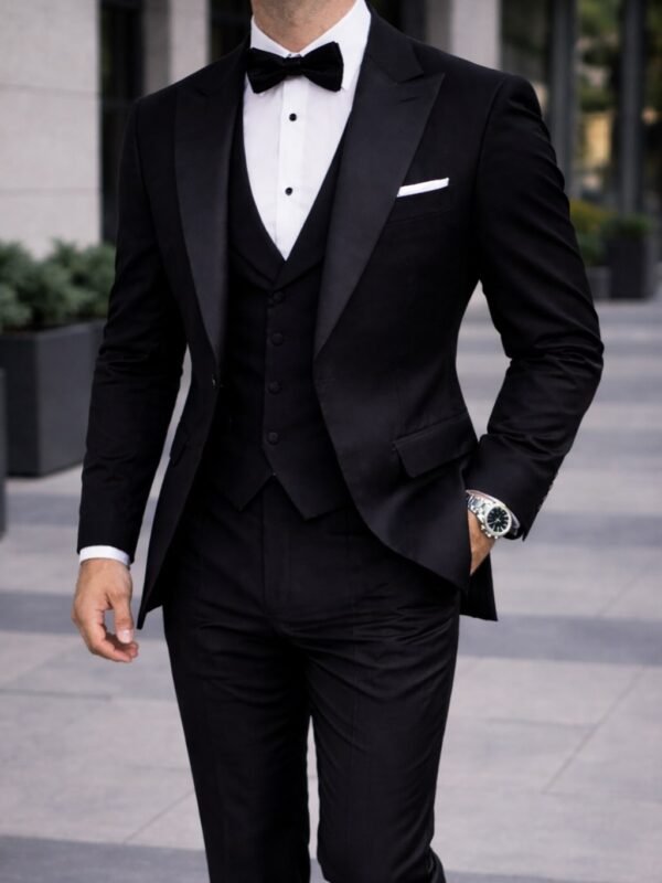Kostum klasik i zi me smoking – elegancë premium për raste formale
