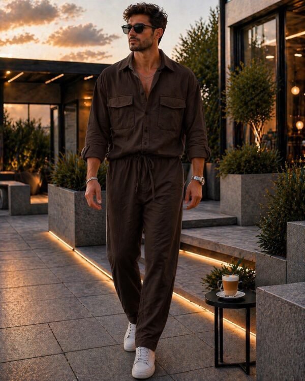 Set Premium Linen me Dy Xhepa – Relaxed Fit