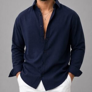 Këmishë Linen Premium për Meshkuj – Stil Elegant & Casual