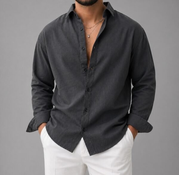 Këmishë Linen Premium për Meshkuj – Stil Elegant & Casual