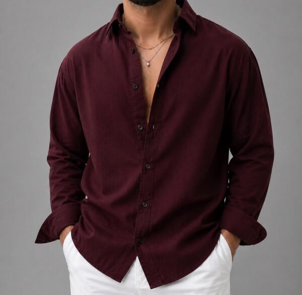 Këmishë Linen Premium për Meshkuj – Stil Elegant & Casual
