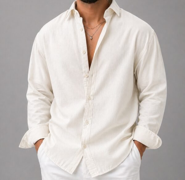 Këmishë Linen Premium për Meshkuj – Stil Elegant & Casual