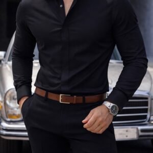 Këmishë Elegante Slim-Fit Për Meshkuj