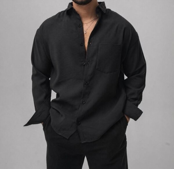 Këmishë Linen Casual me Xhep për Meshkuj