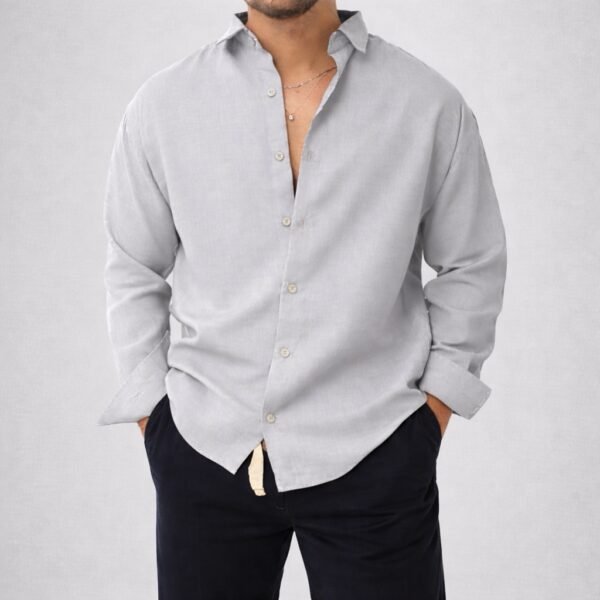 Këmishë lino (linen) premium – stil veror elegant dhe i freskët
