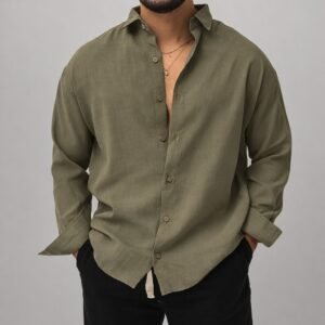 Këmishë lino (linen) premium – stil veror elegant dhe i freskët