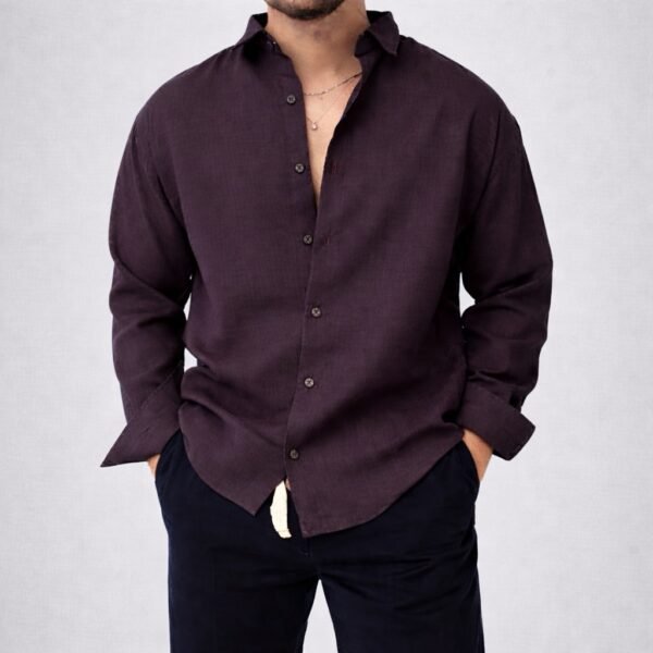 Këmishë lino (linen) premium – stil veror elegant dhe i freskët