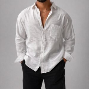 Këmishë Premium Teksture – Minimalizëm Elegant për Çdo Ditë