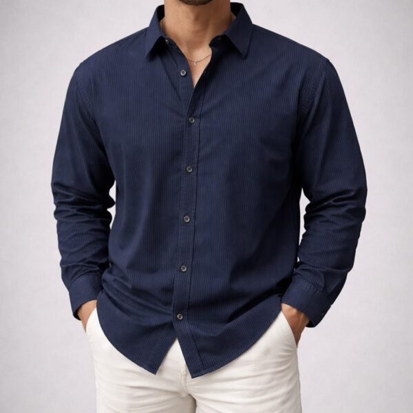 Këmishë elegante për meshkuj me mëngë të gjata – stil modern casual