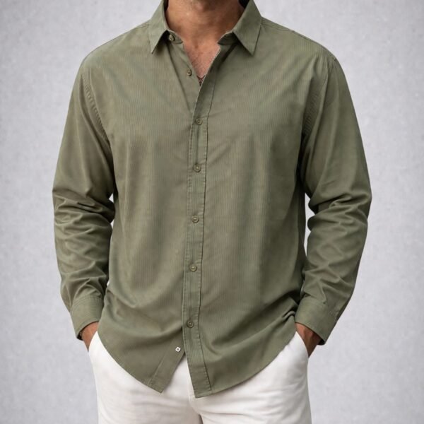 Këmishë elegante për meshkuj me mëngë të gjata – stil modern casual
