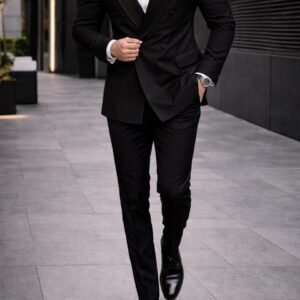 Smoking Elegant Mashkullor – Black & White Edition, Slim Fit Premium