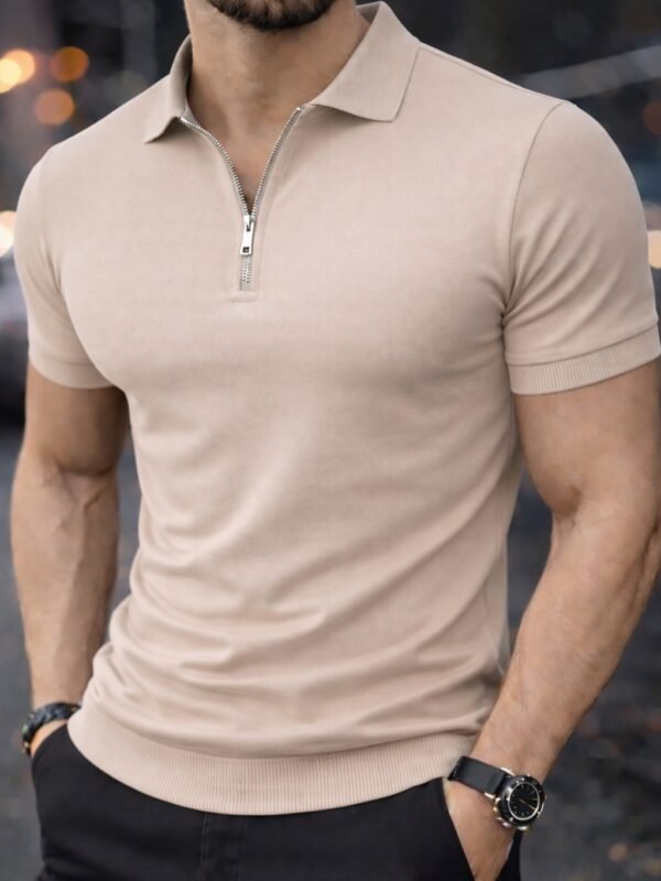 Polo Slim-Fit me Zinxhir – Elegancë Moderne & Stil Premium